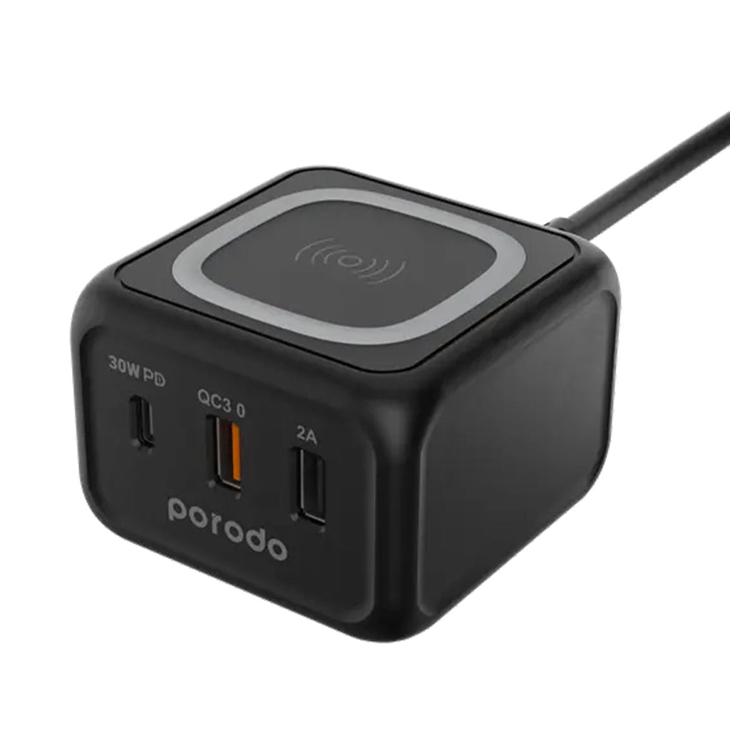 Porodo Triple Ports Fast Wireless Charger