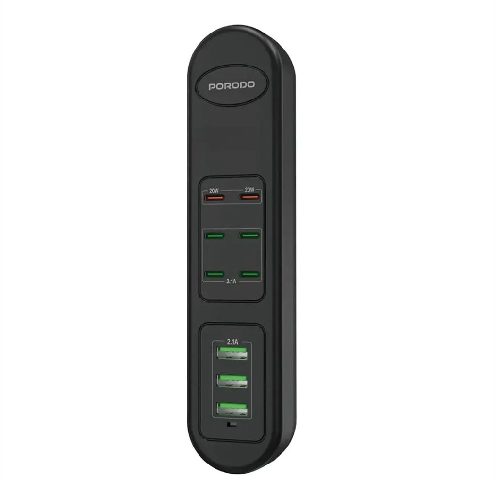 Porodo 50W Multi-Port USB Charging HUB - Black | PD-FWCH032-BK