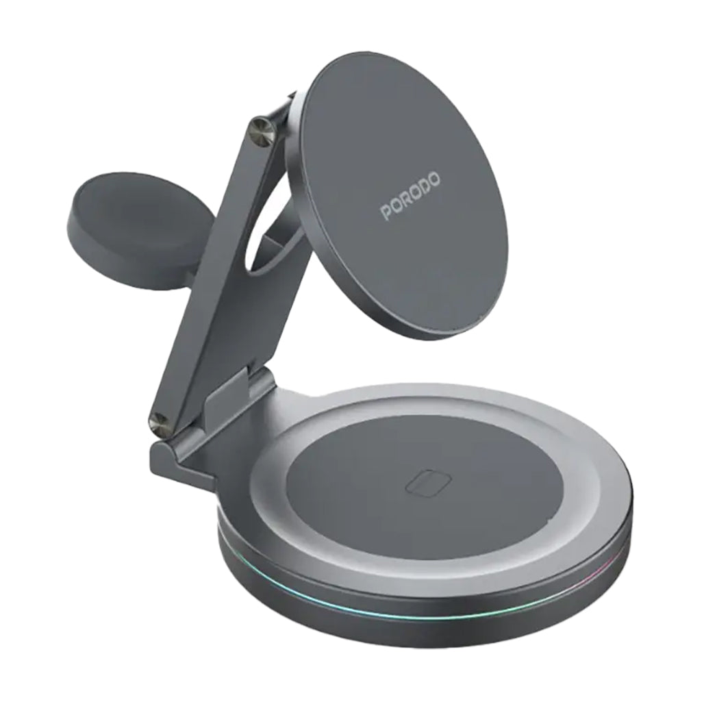 Porodo Rotating Base Three-Device Wireless Charger