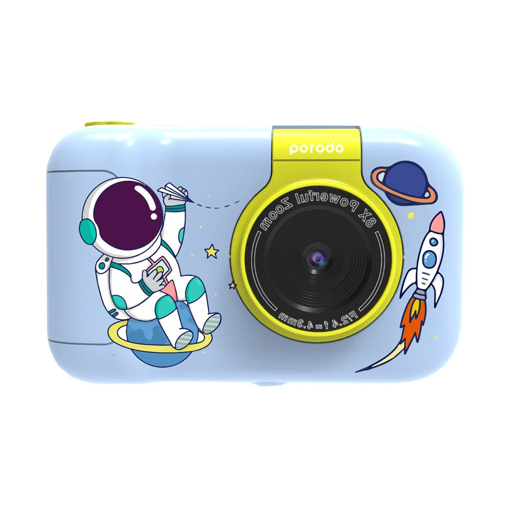 Porodo Lifestyle Kids Flip Digital Camera With Tripod Stand -Blue