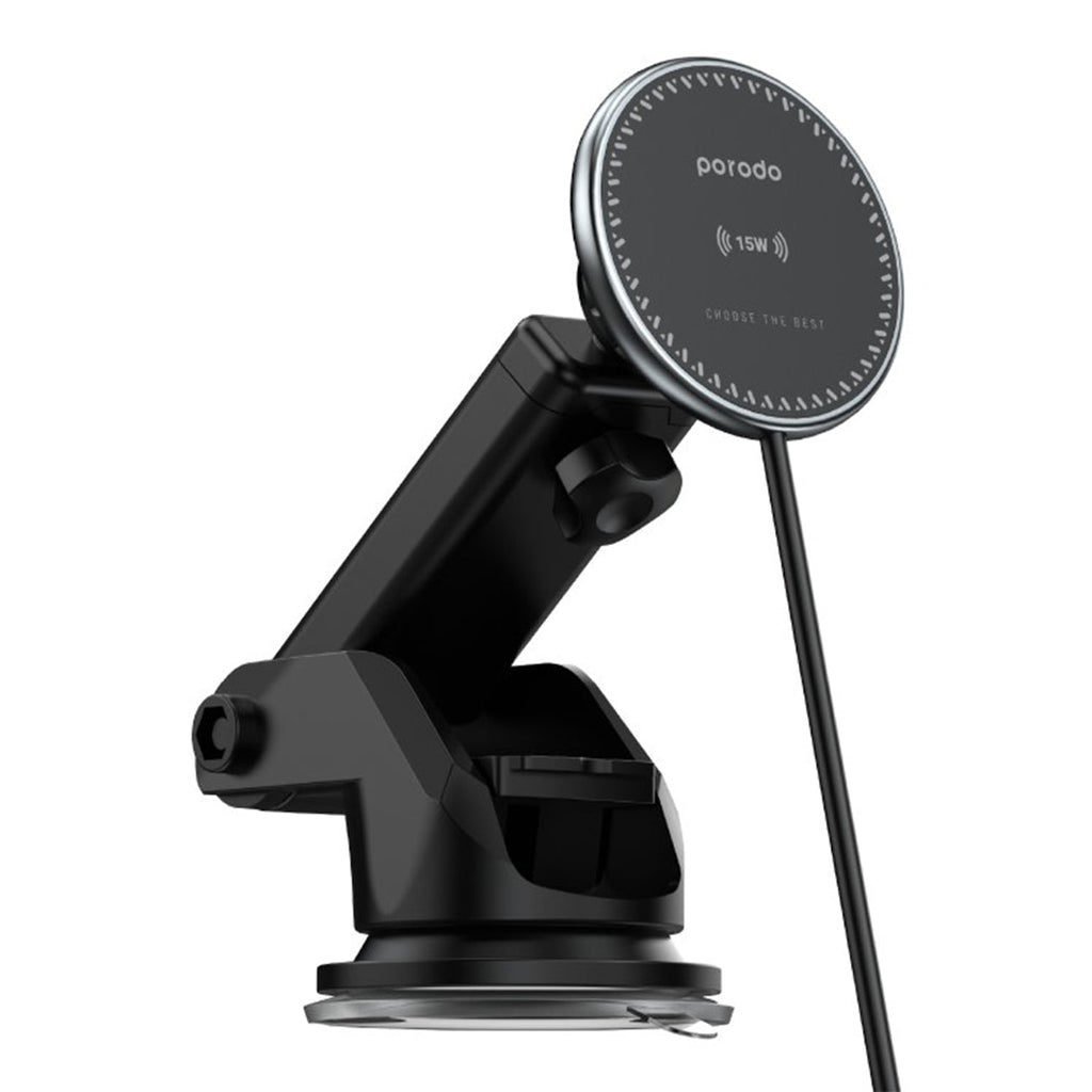 Porodo 3In1 Magnetic Car Charger Mount 15W With 20W PD Car Charger