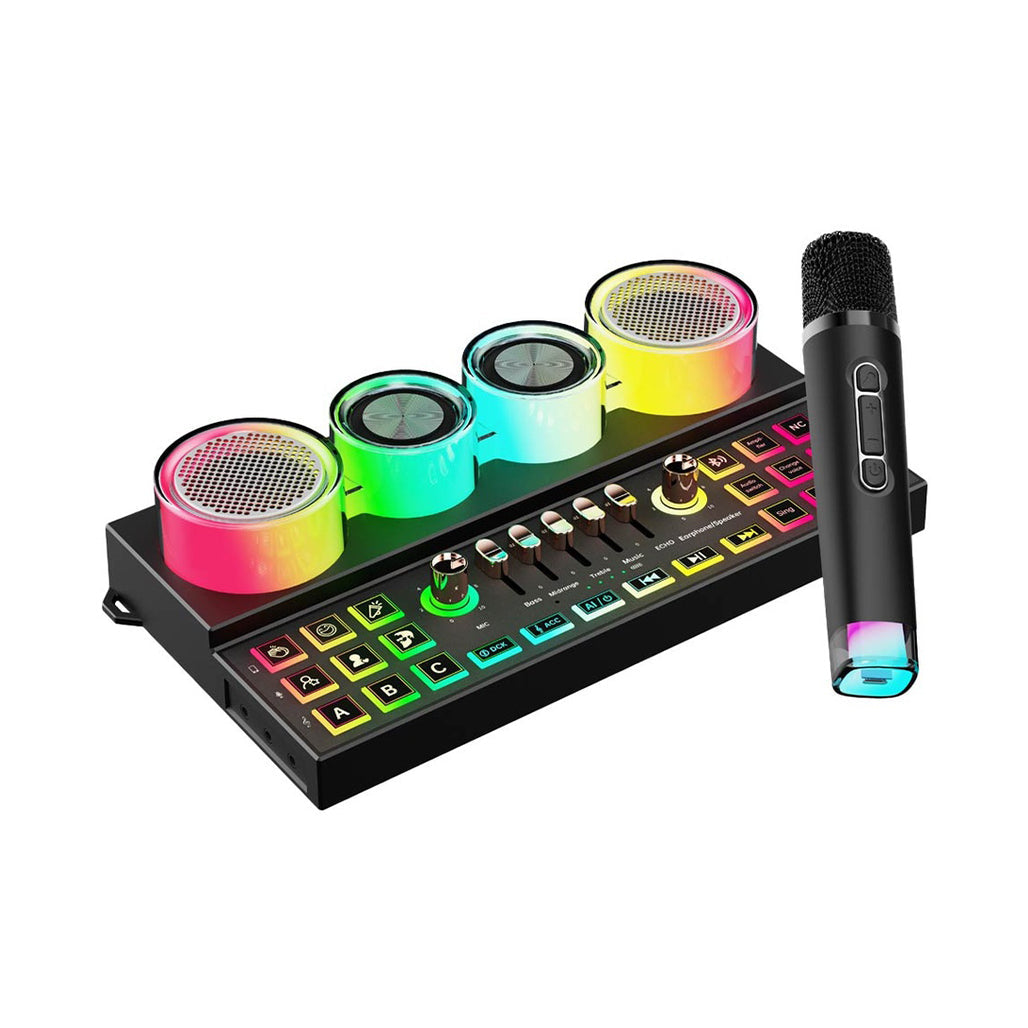 Porodo BT Audio Mixer & Dual-Channel Speaker