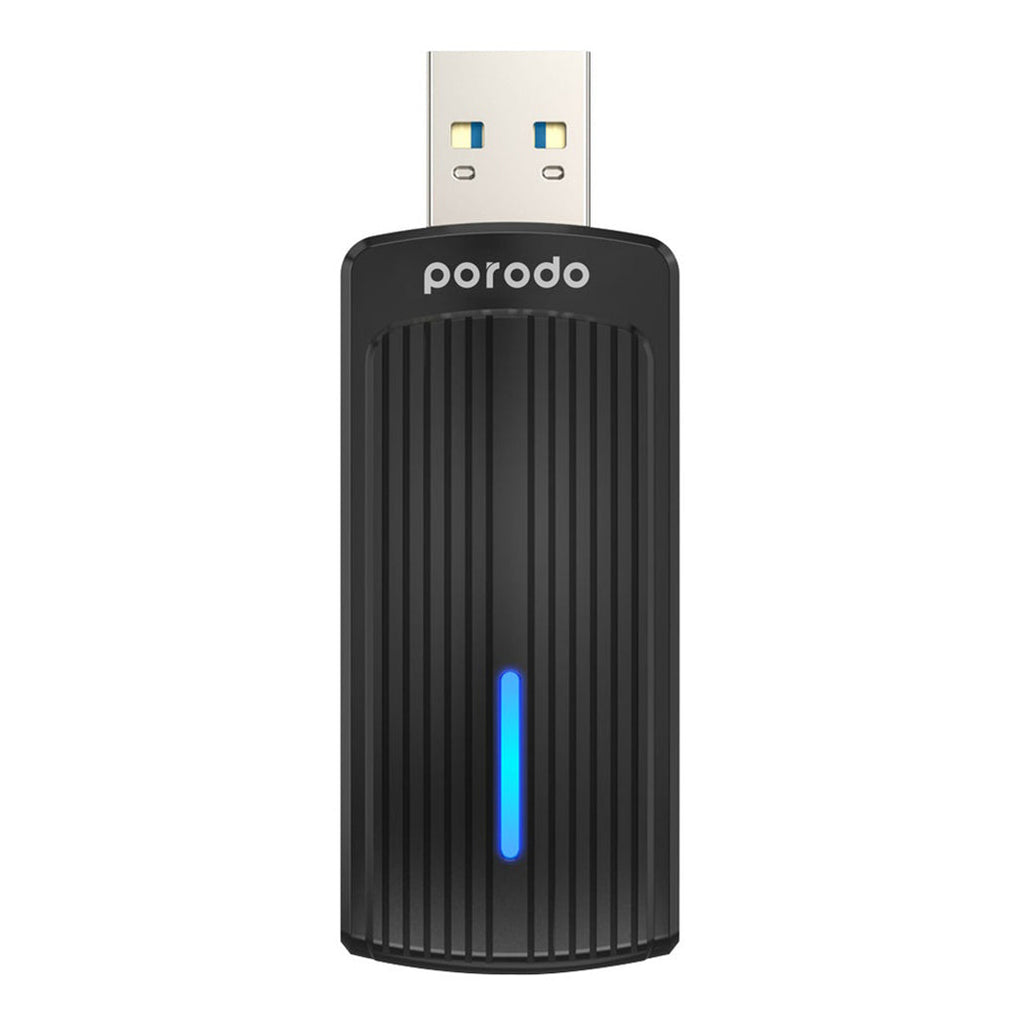 Porodo Dual Band WiFi 6 USB Adapter - USB A to C