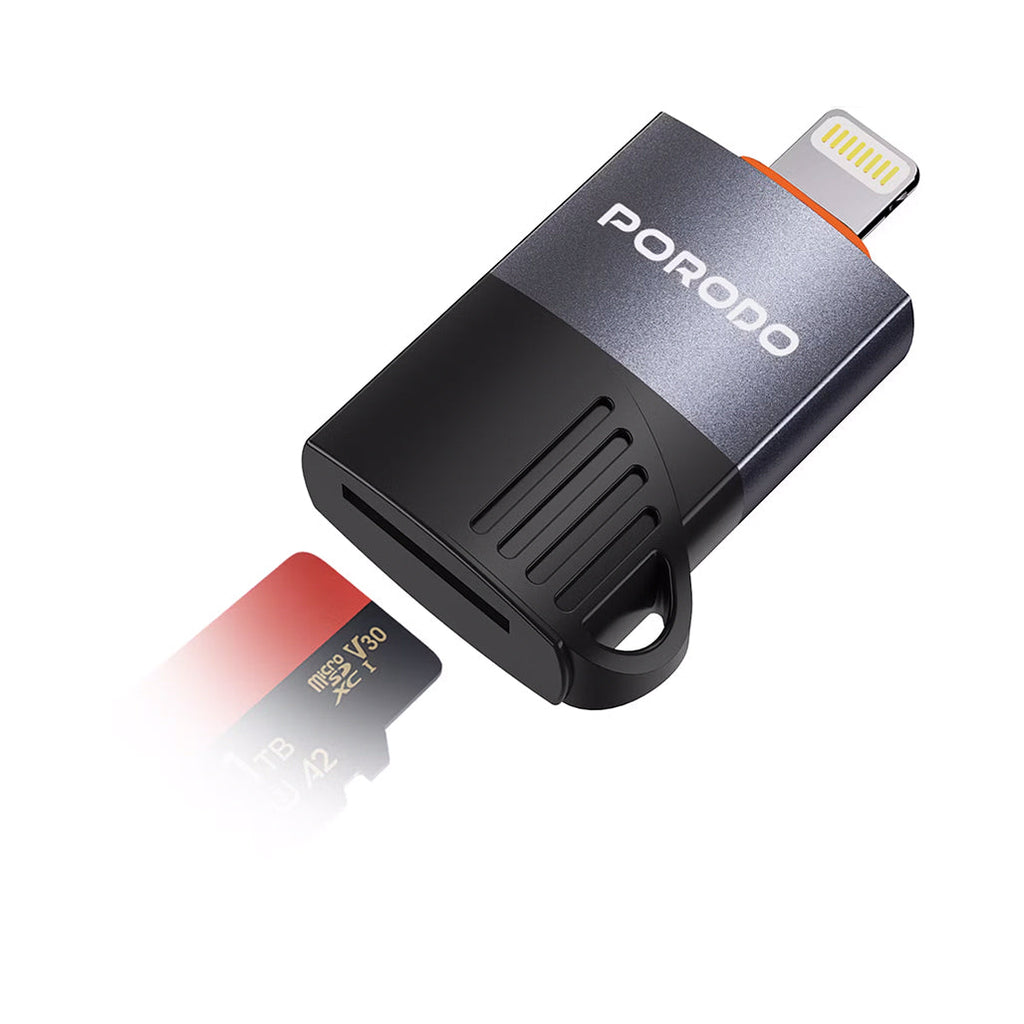 Porodo OTG Lightning Adapter with TF Card Reader