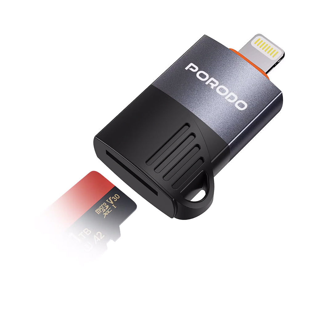 Porodo OTG Lightning Adapter with TF Card Reader