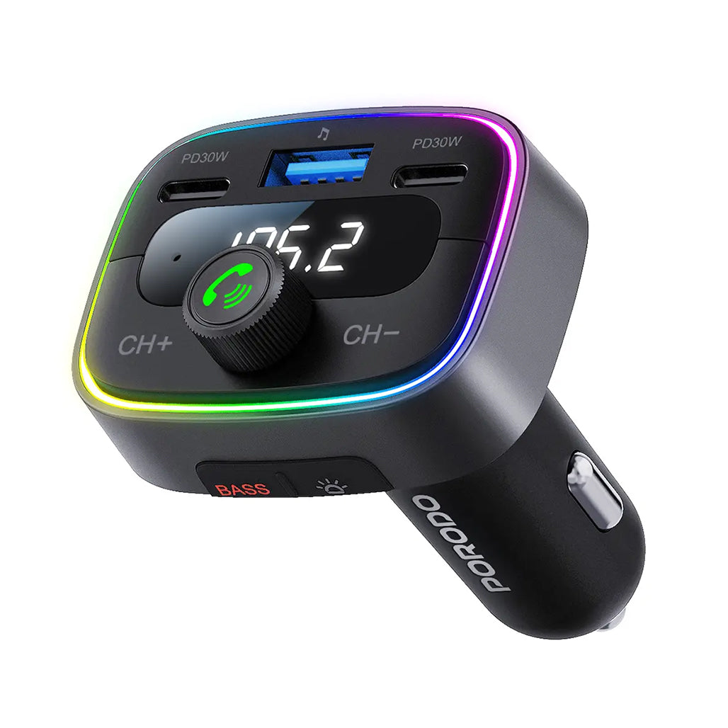 Porodo Smart Car Charger - FM Transmitter
