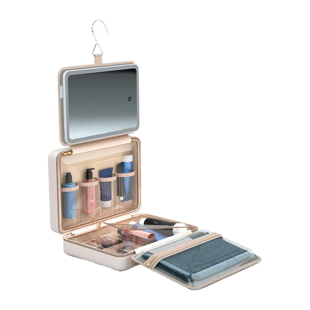 Porodo Travel Makeup Case with Detachable LED Mirror