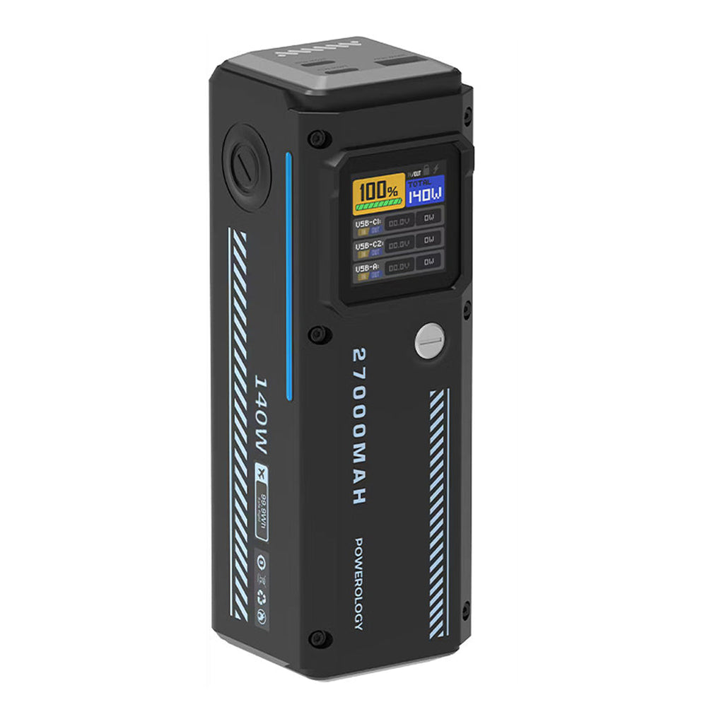 Powerology 27000mAh 140W PD Smart Display Power Bank