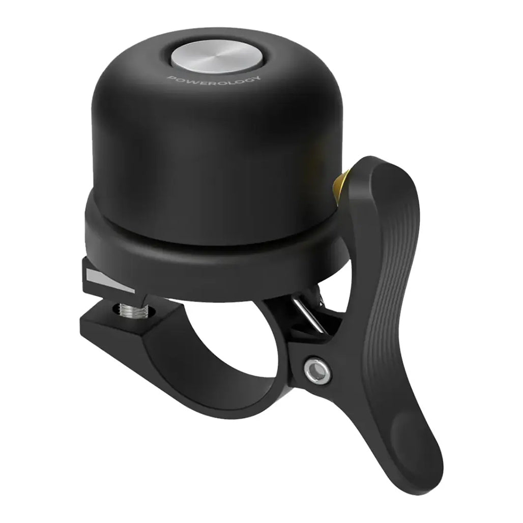 Powerology Bicycle & Scooter Bell With Airtag Mount - Black