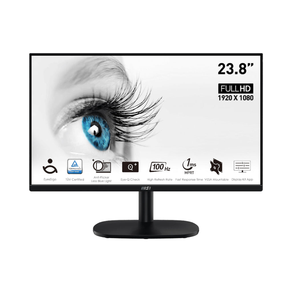 MSI Pro MP245V 23.8" FHD 100Hz Professional Business Monitor with VESA Mount and Eye-Care Technology