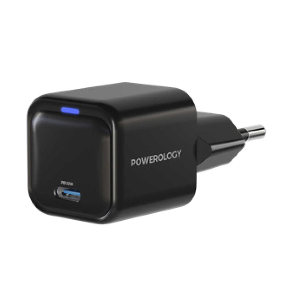 Powerology Ultra-Compact GaN Charger - Black-20w