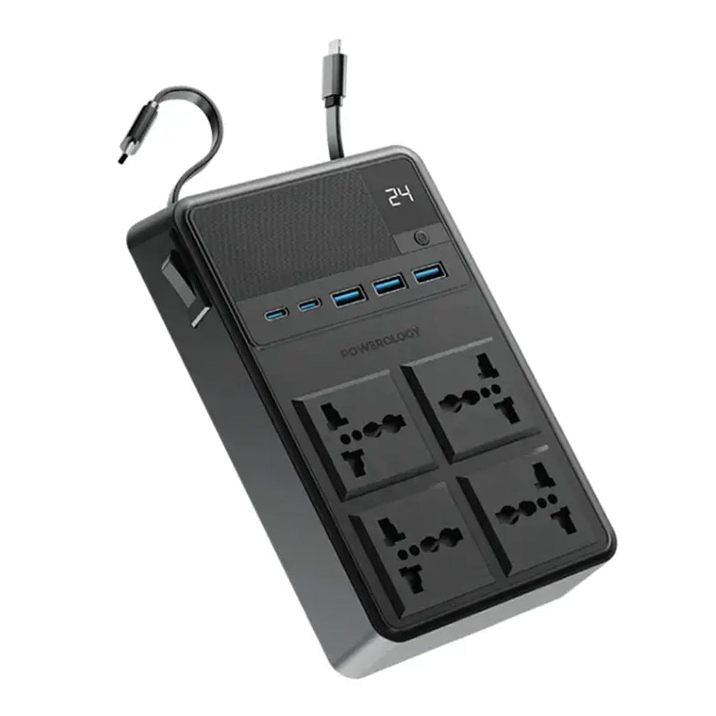 Powerology 2500W Power Strip with 4 AC Outlets