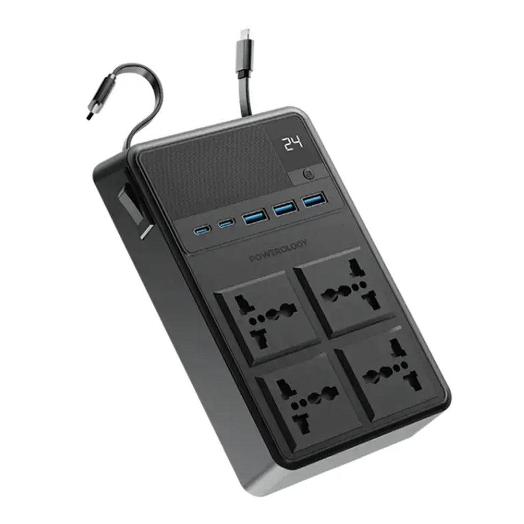 Powerology 2500W Power Strip with 4 AC Outlets