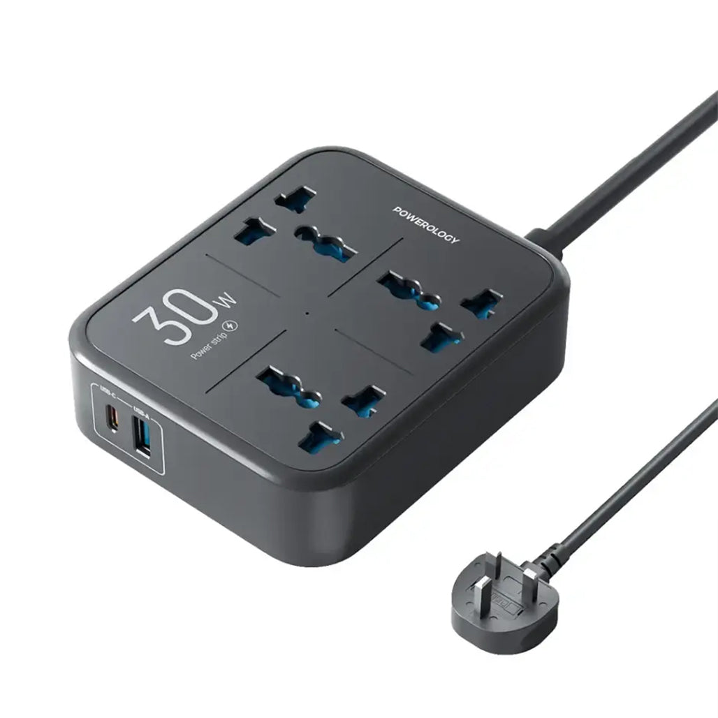 Powerology Power Strip 3250W 3AC - Black
