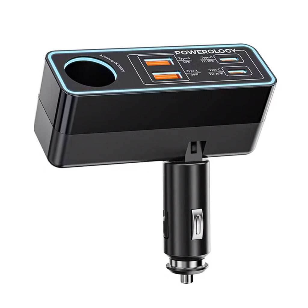 Powerology Brio 125W Multi-Port Car Charger