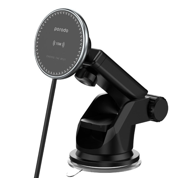 Porodo, 3 In 1 Magnetic Car Charger Mount 15W With 20W PD Car Charger