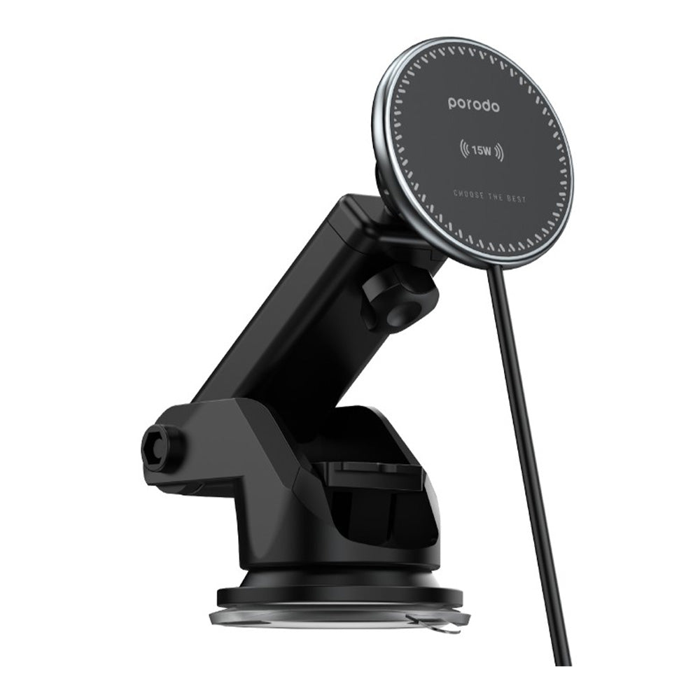 Porodo, 3 In 1 Magnetic Car Charger Mount 15W With 20W PD Car Charger