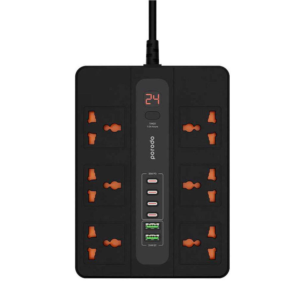 Porodo PD-FWCH009-3M-BK 36W Multi-Port Hub
