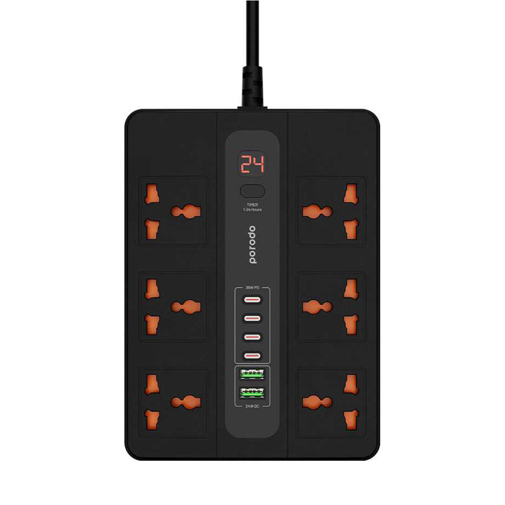 Porodo PD-FWCH009-3M-BK 36W Multi-Port Hub