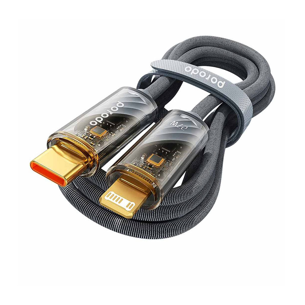 Porodo Braided 27W PD - Type-C to Lightning Cable - 1m