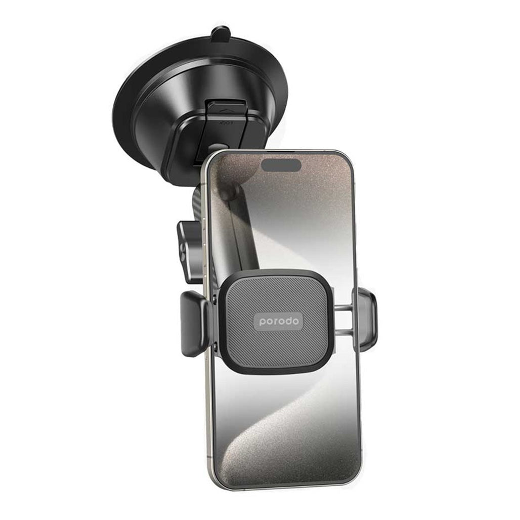 Porodo Cradle Suction Cup Phone Mount with 360° Rotation