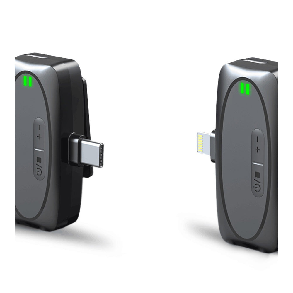 Porodo Dual Connector Lavalier Dual Wireless Mic