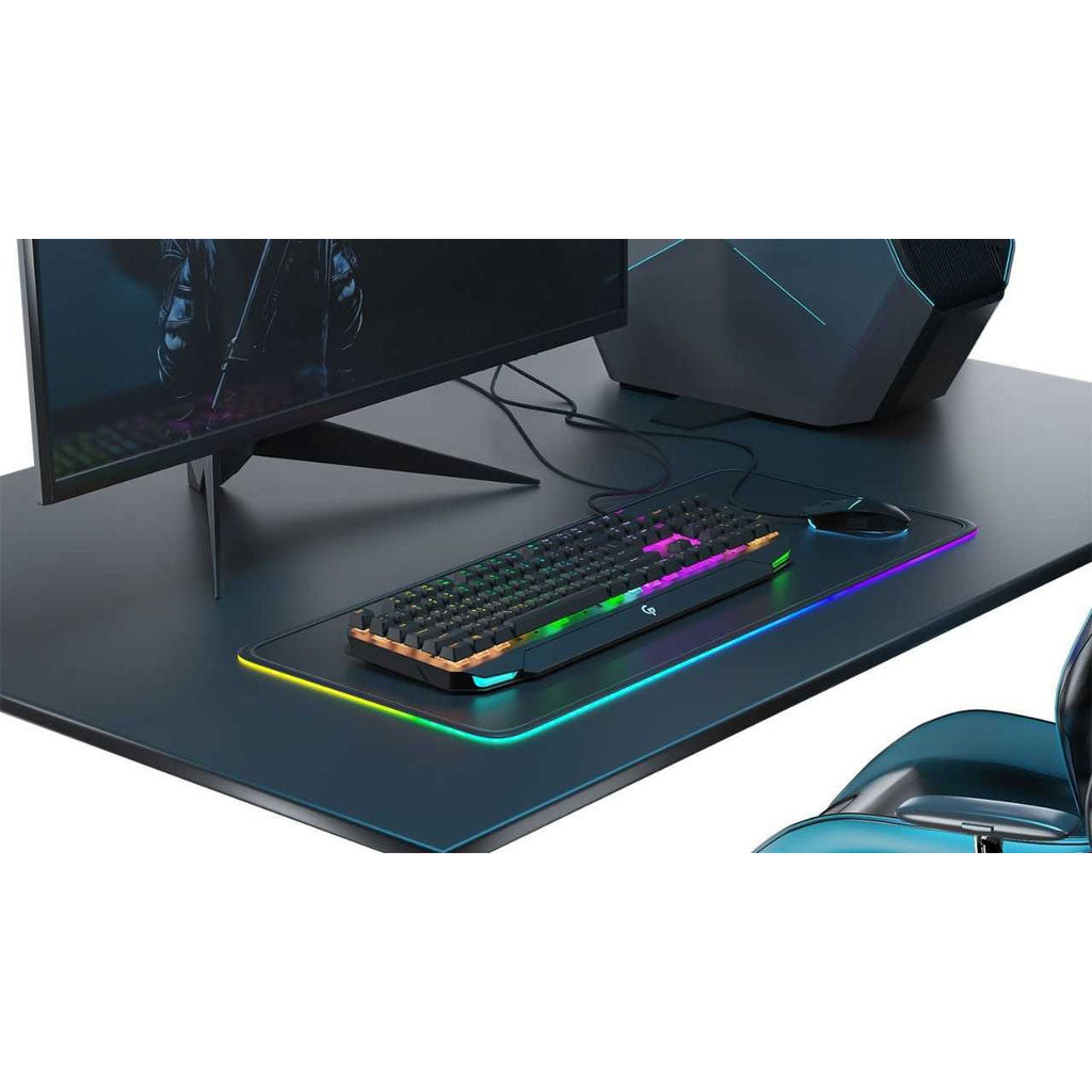 Porodo PDX217 Keyboard Ultra With Rainbow Lighting And Aluminum Panel