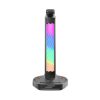 Porodo Gaming RGB Headphone Stand, Wireless Charging & USB-C Hub with Screen Lamp 5W