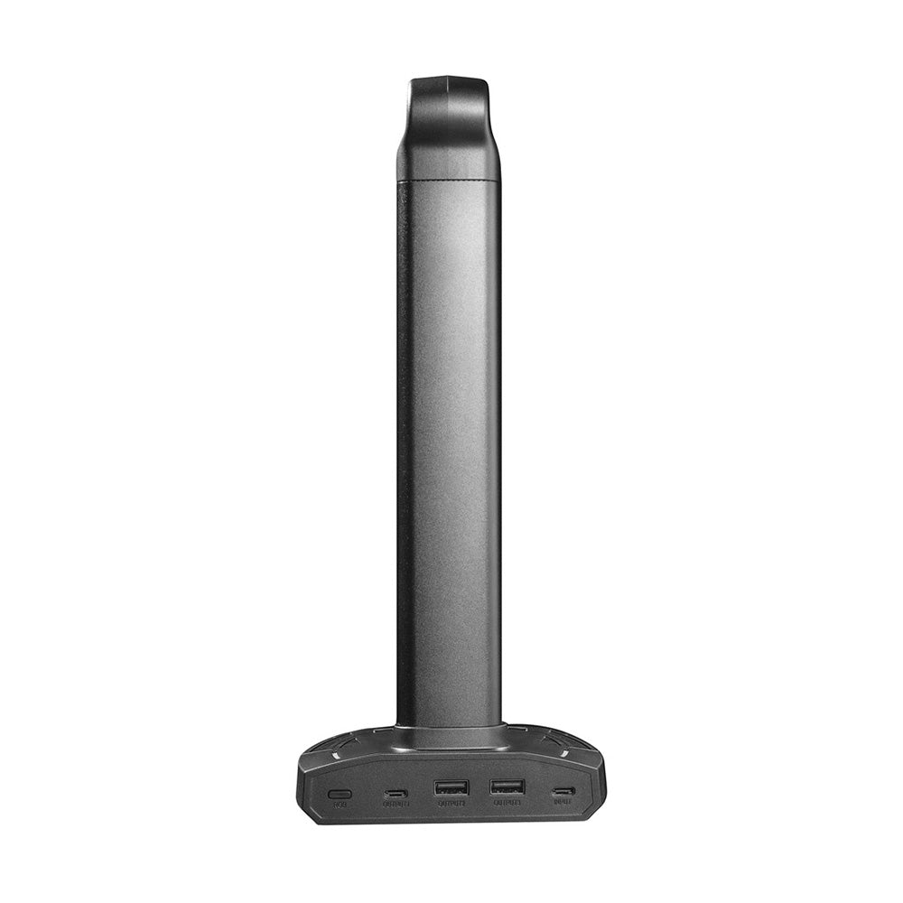 Porodo Gaming RGB Headphone Stand, Wireless Charging & USB-C Hub with Screen Lamp 5W