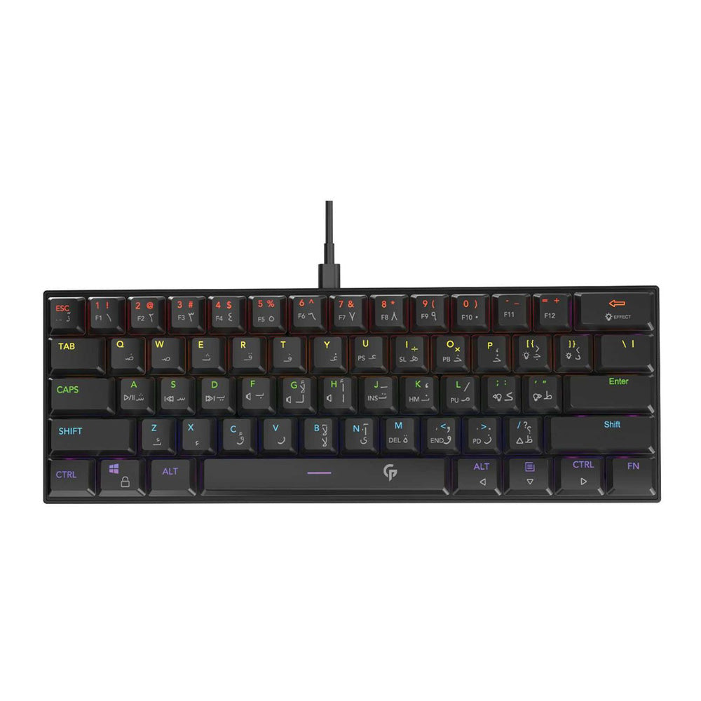 Porodo Low-Profile Mechanical TKL Keyboard Rainbow