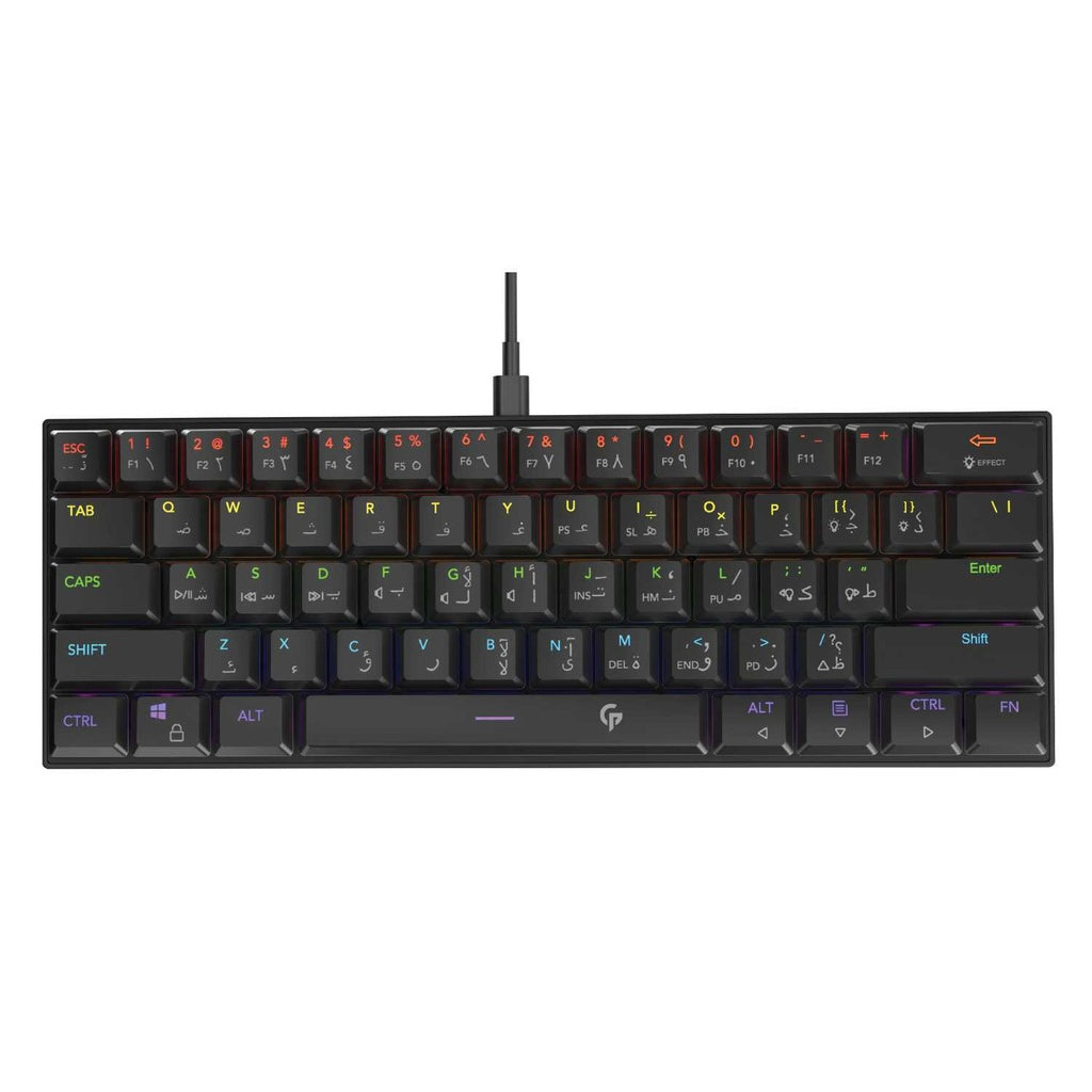 Porodo, PDX218, Low-Profile Mechanical TKL Keyboard Rainbow