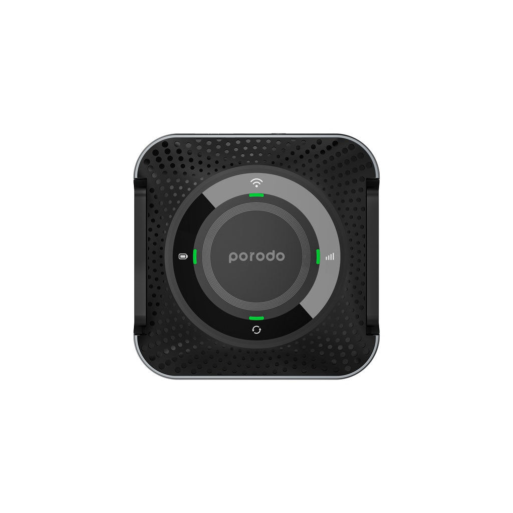 Porodo portable CPE MiFi 3G/4G Wireless Router 4000mAh - Black/Grey