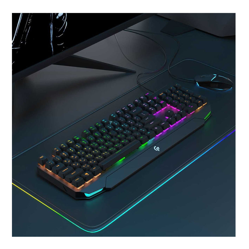 Porodo Gaming Mechanical Gaming Keyboard Ultra With Rainbow Lighting And Aluminum Panel