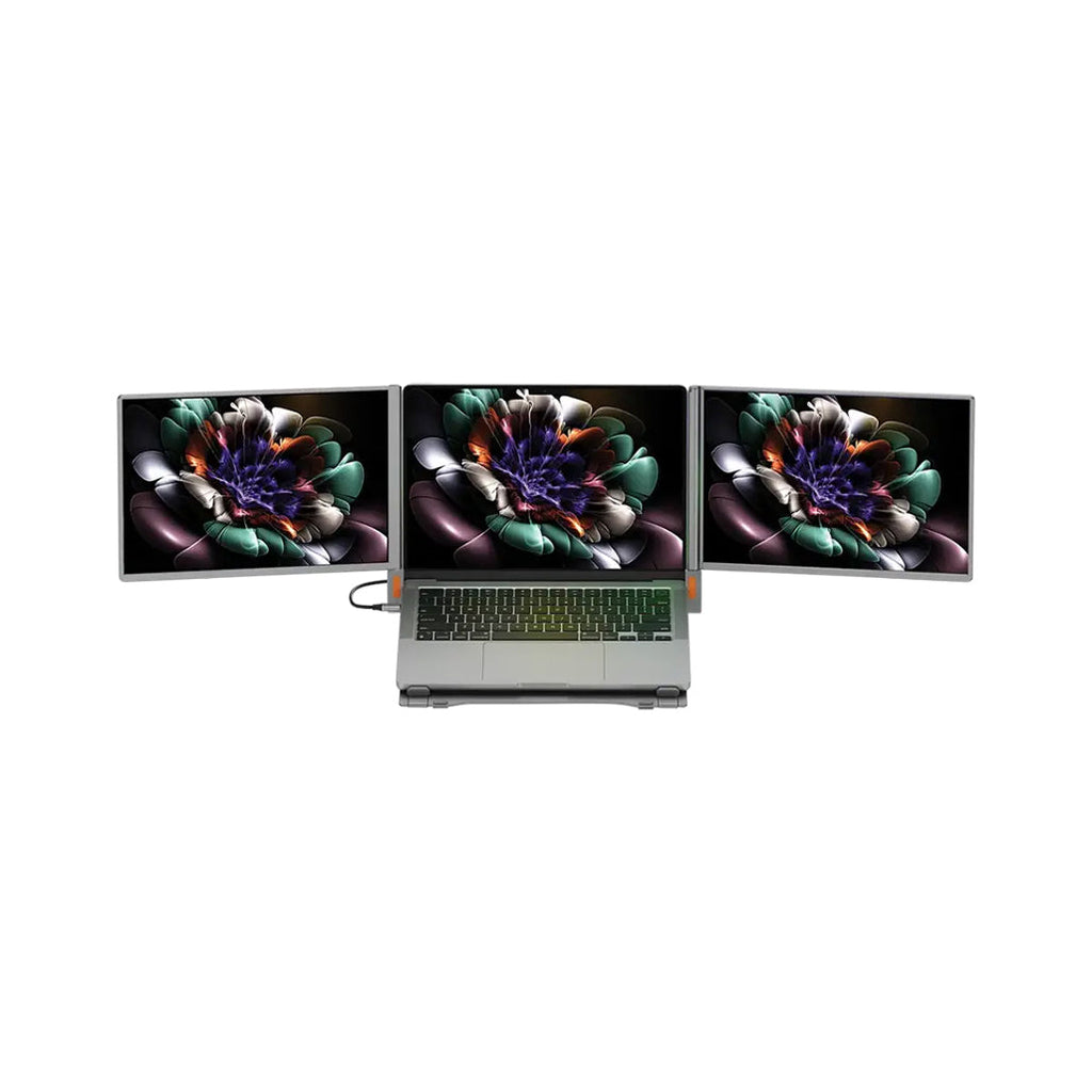 Powerology Portable Dual Screen Monitor - Gray