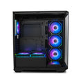 XASTRA Q600 Black Mid Tower Computer Case with 6 ARGB Fans