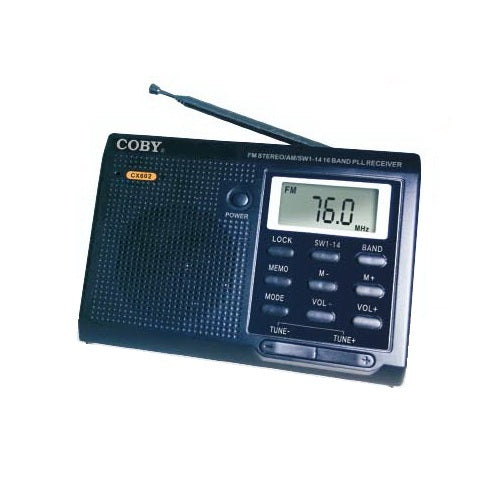 Coby AM / FM Radio Portable with Clock - CX602