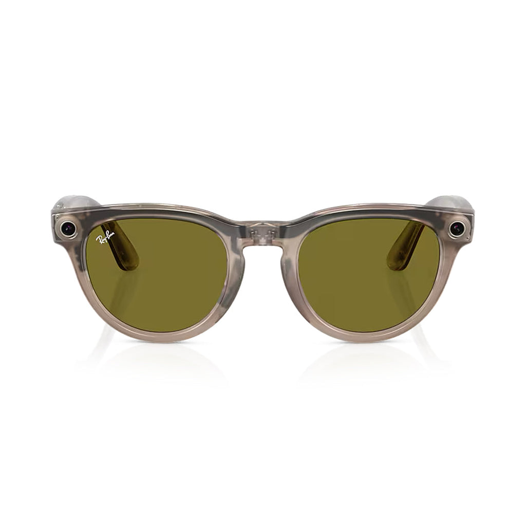Ray-Ban Meta Headliner Smart Glasses Shiny Black/ Green Polarized