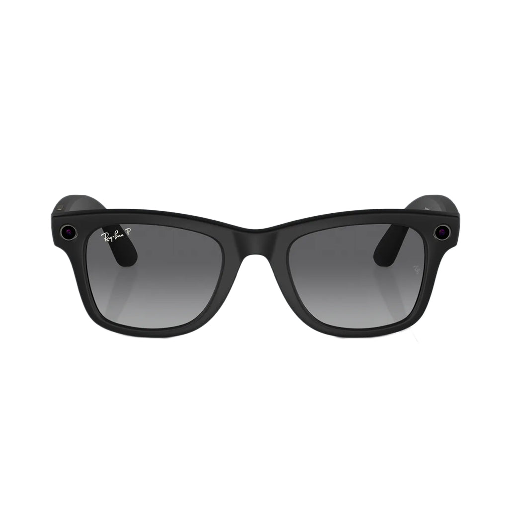 Ray-Ban Meta Headliner Smart Glasses Shiny Black/ Green Polarized