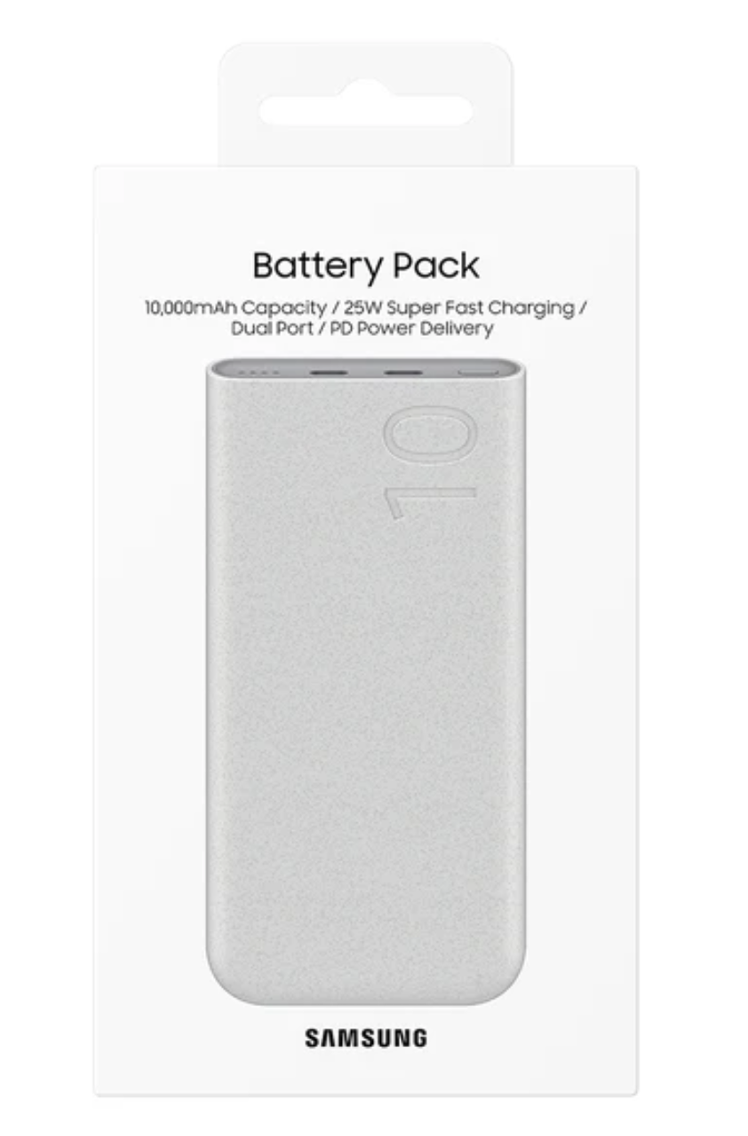 amsung 10000mAh Battery Pack - Dual-Port Power Bank with Super Fast Charging & Recycled Materials