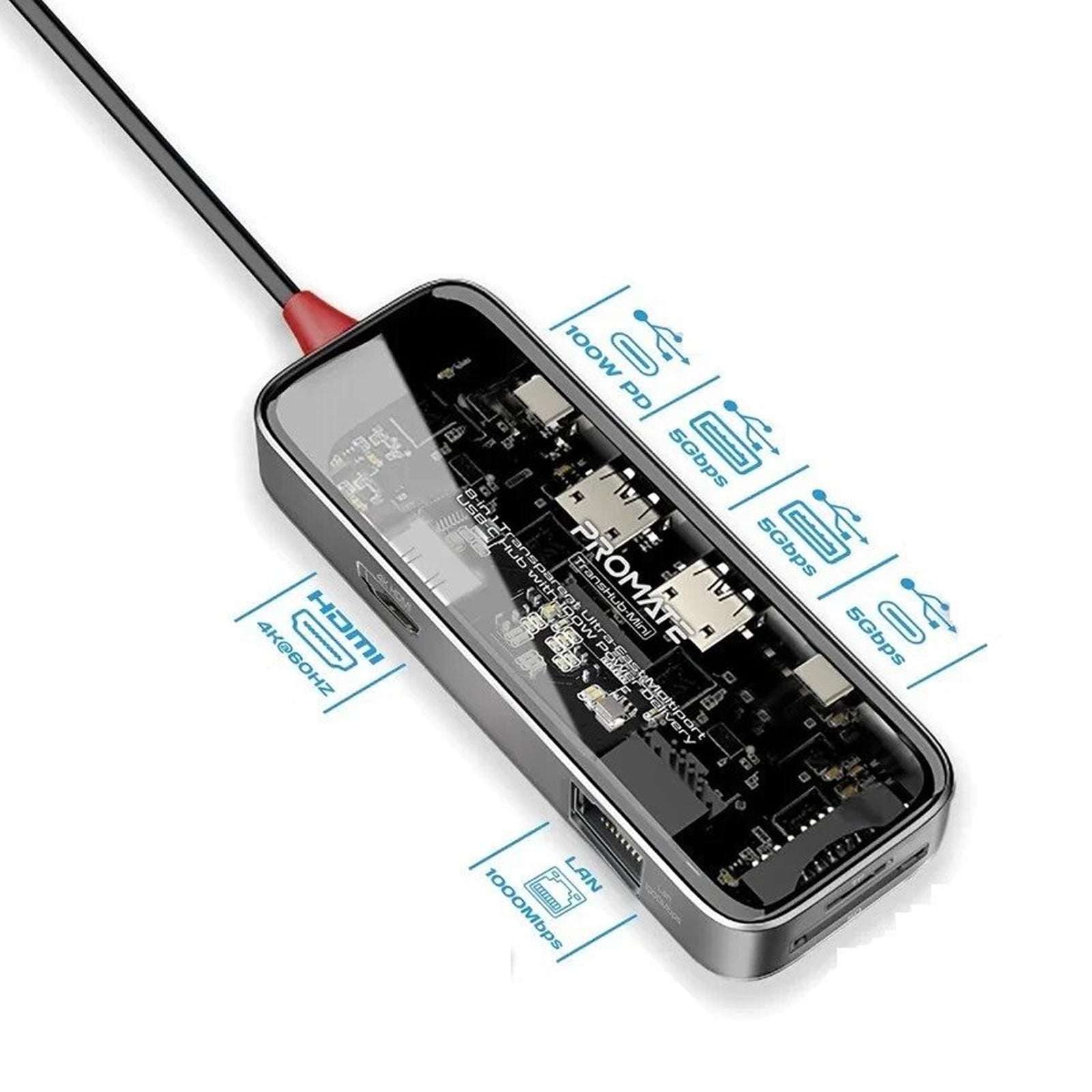 Yesido YC58 100W 2Type-C+USB Ports with 1 Socket Desktop GaN Charger