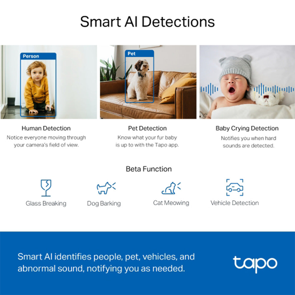 TP-Link Tapo C220 Pan/Tilt AI Home Security Wi-Fi Camera Tapo C220