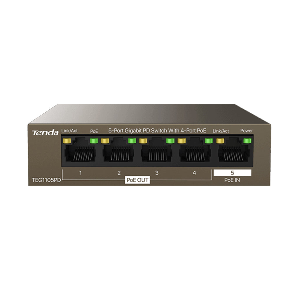 Tenda TEG1105PD 5-Port Gigabit PoE Switch