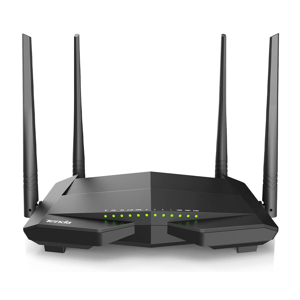 Tenda Vdsl2 Router V12 Ac1200 2.4 & 5Ghz 4 Antennas Gigabit