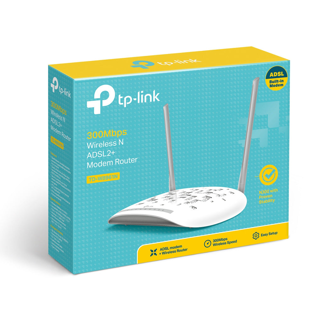 TP-Link 300Mbps Wireless N ADSL2+ Modem Router | TD-W8961N