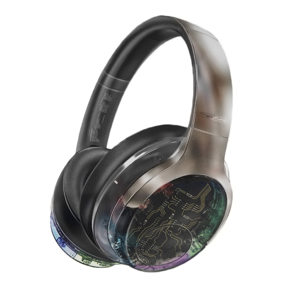 Promate Transtune Gunmetal - RGB ANC Wireless Headphones