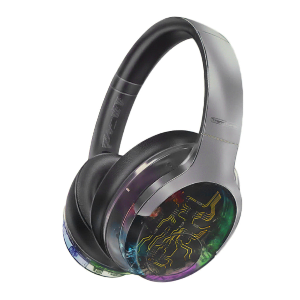 Promate Transtune Gunmetal - RGB ANC Wireless Headphones