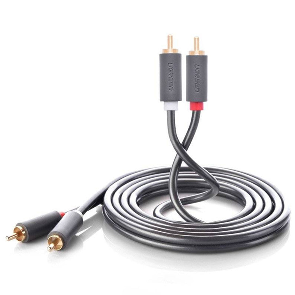 UGREEN 2RCA Stereo Audio Cable 2m Gray