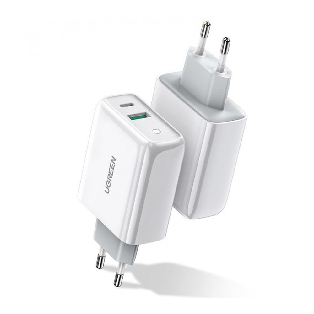 UGREEN Dual Port USB-C & USB-A Smart & Fast Charger Adapter | 60468