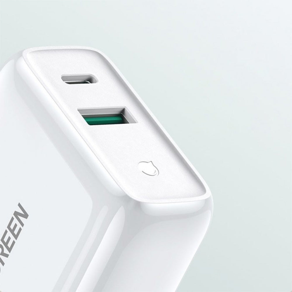 UGREEN Dual Port USB-C & USB-A Smart & Fast Charger Adapter | 60468