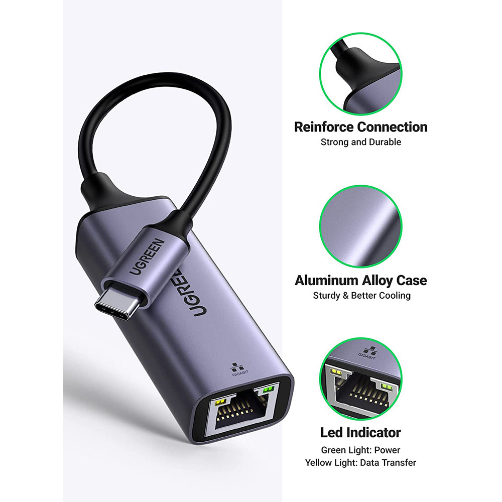 UGREEN USB-C to Gigabit Ethernet Adapter | 50737